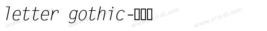 letter gothic字体转换